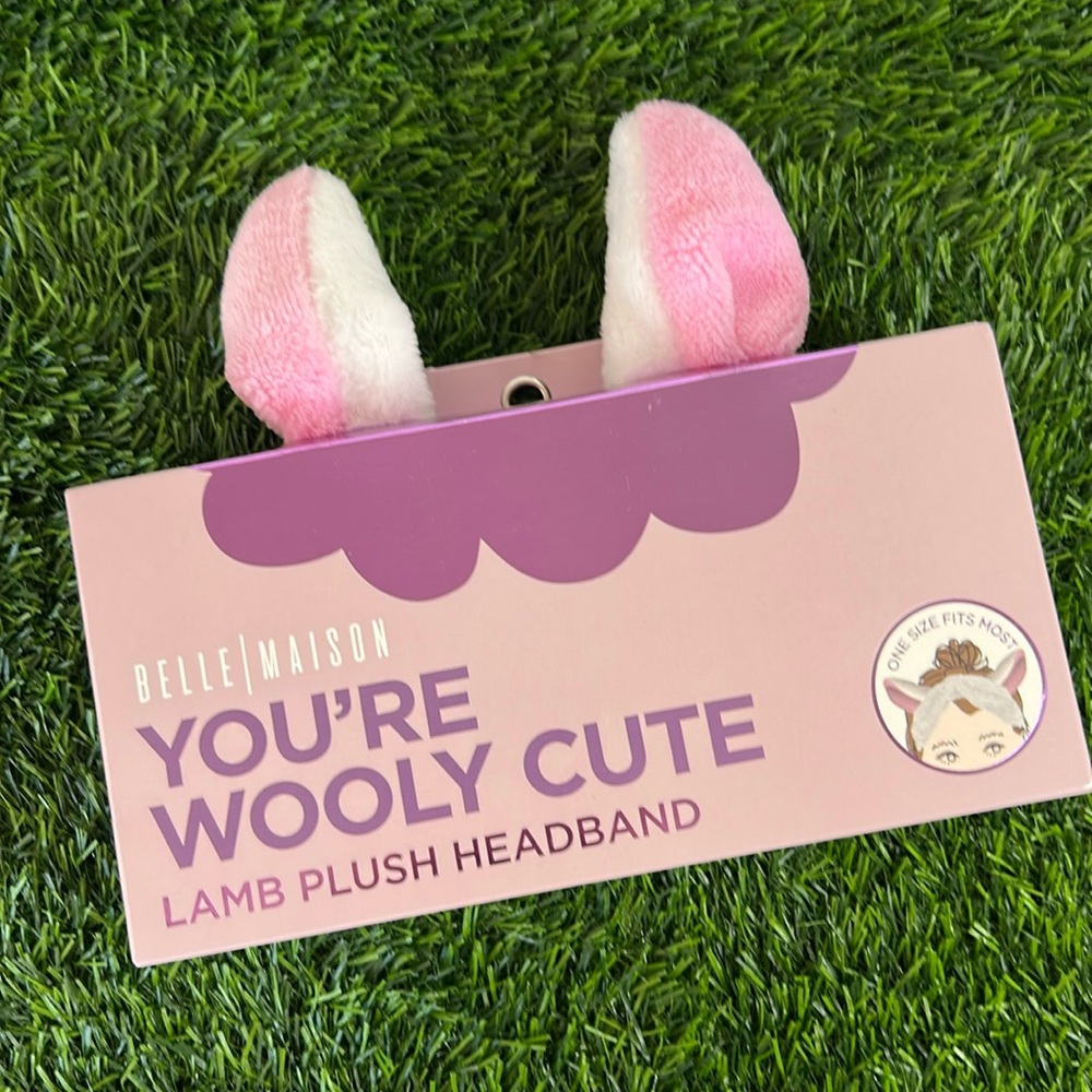 NIB Belle Maison Lamb Plush Headband
